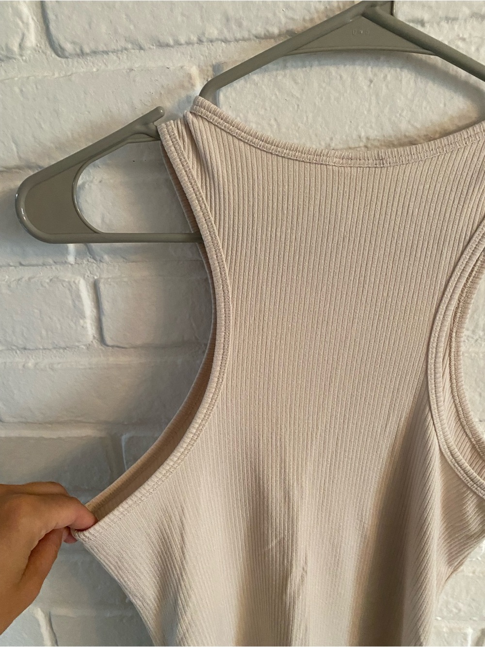 H&M Ribbed Tank Top - Cream - Picture 4 of 6